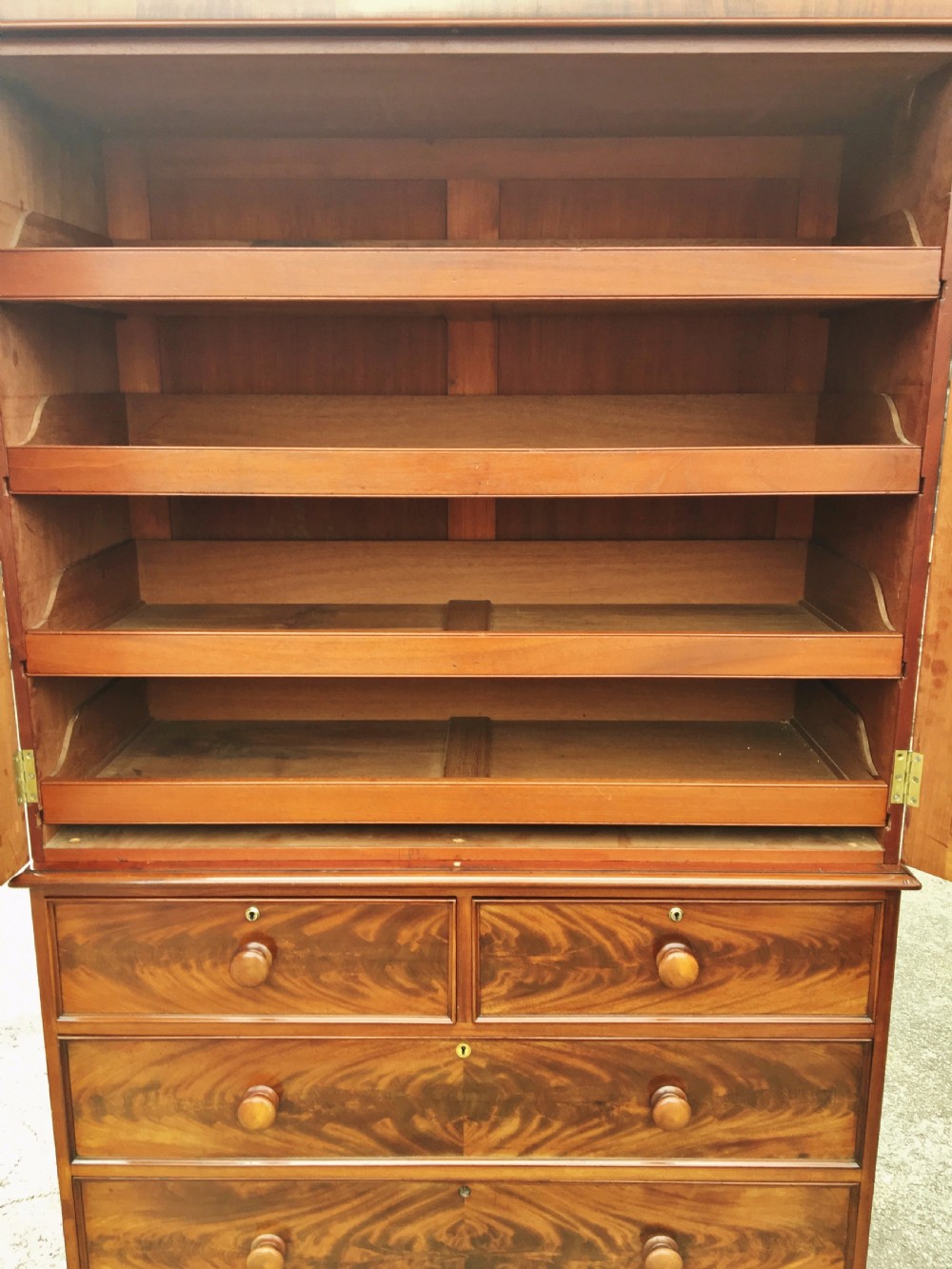 MAHOGANY LINEN PRESS C1860 View II