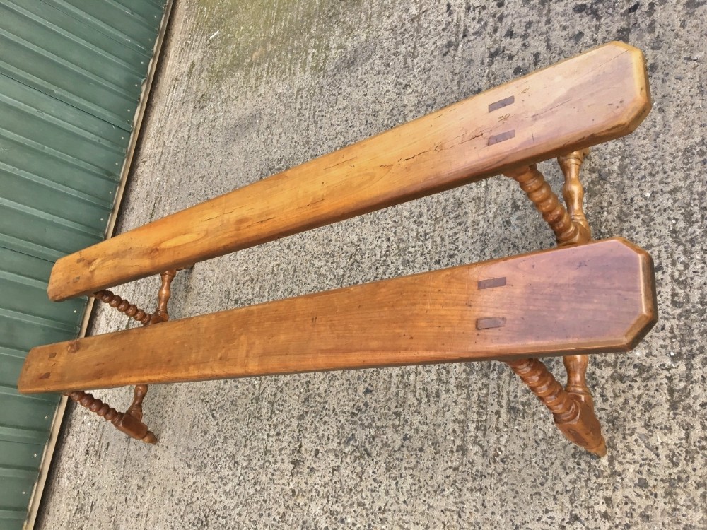CHERRY WOOD FARMHOUSE BENCHES.