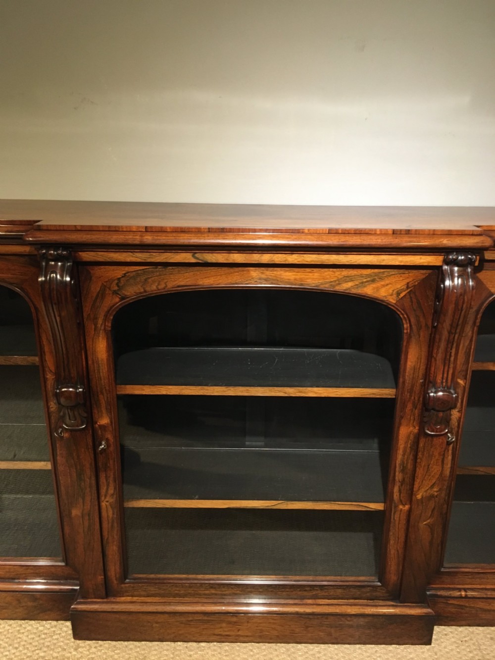 George IV rosewood 3 door bookcase  View II