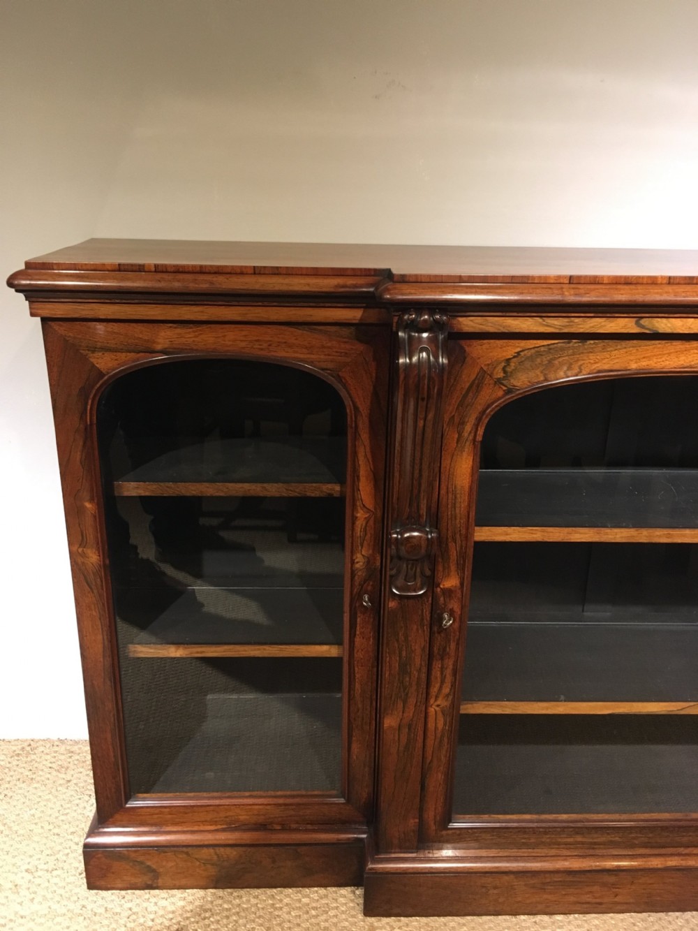 George IV rosewood 3 door bookcase  View V