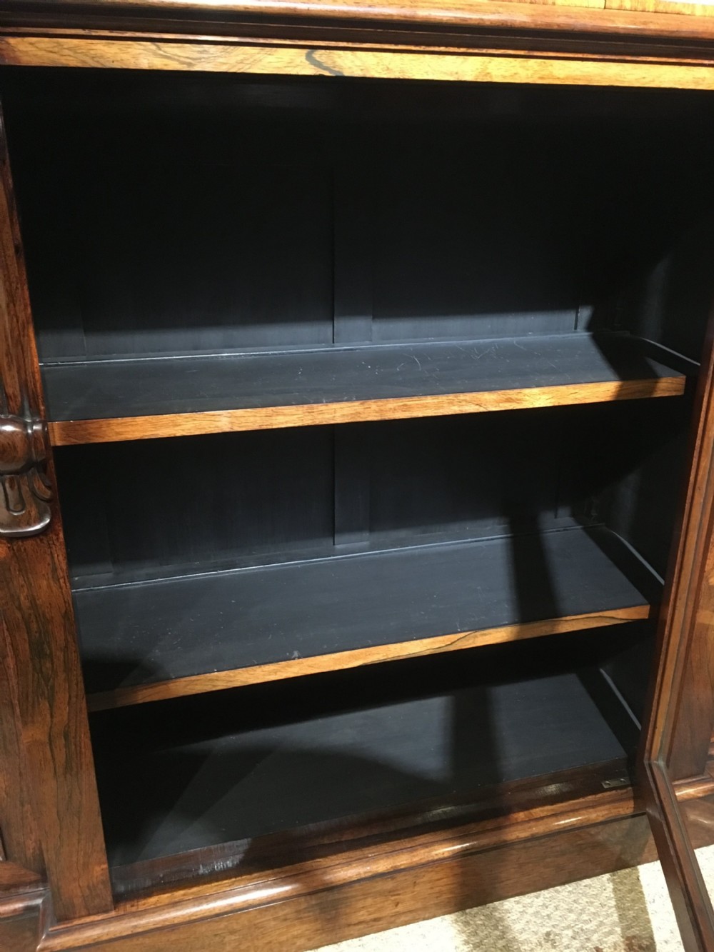 George IV rosewood 3 door bookcase  View VII
