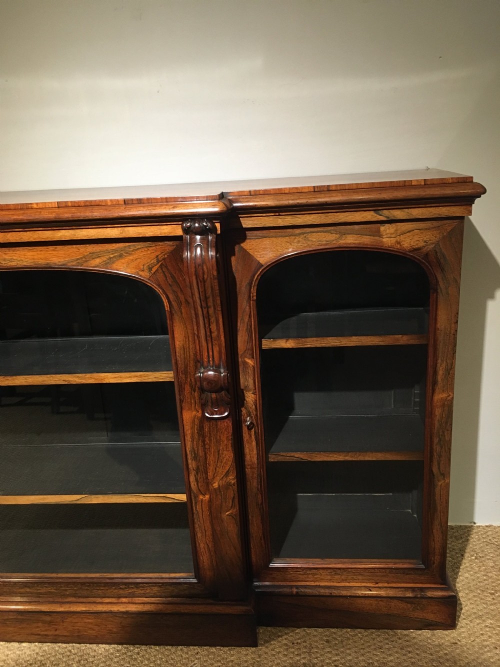 George IV rosewood 3 door bookcase  View X