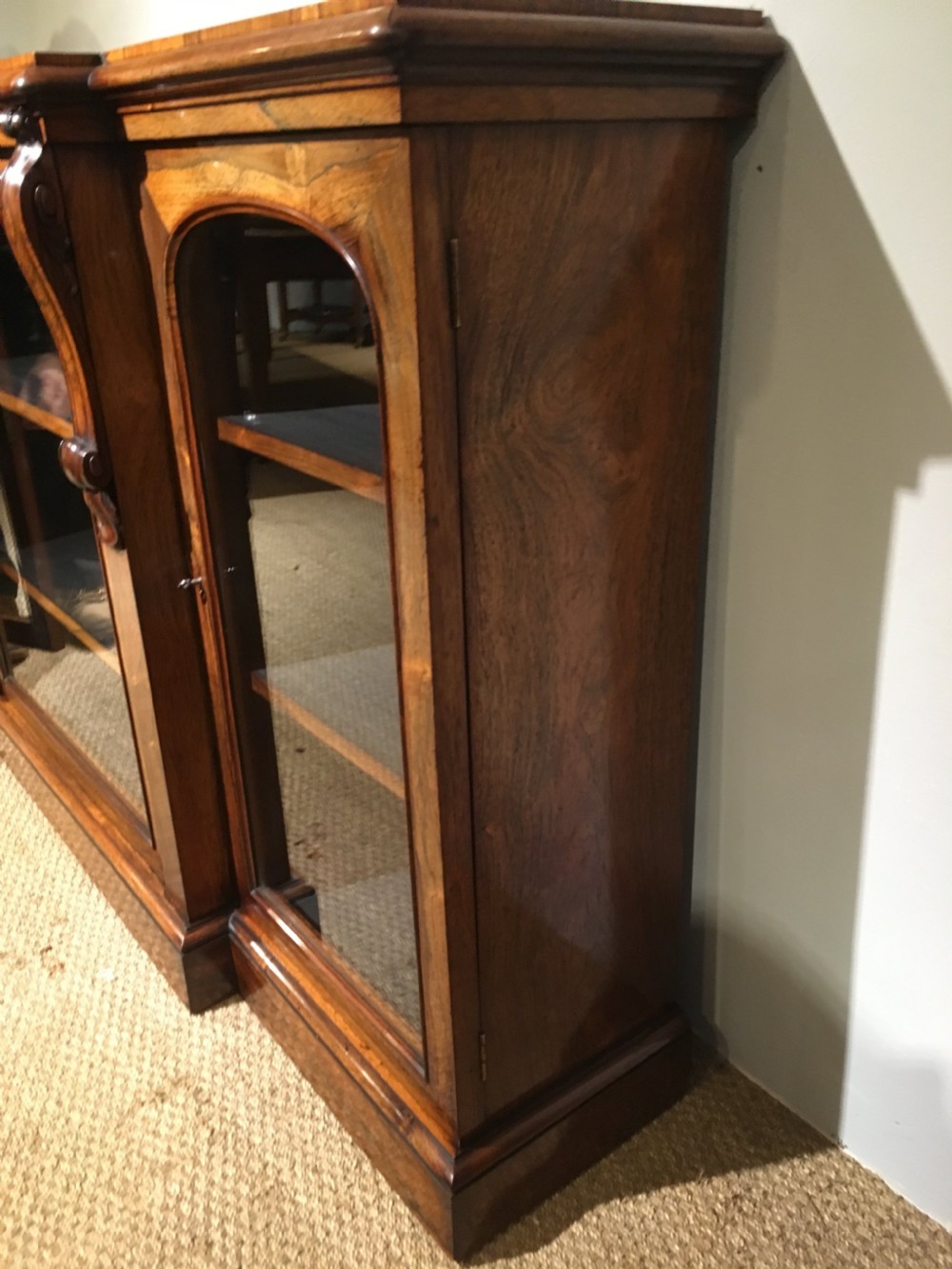 George IV rosewood 3 door bookcase  View XII
