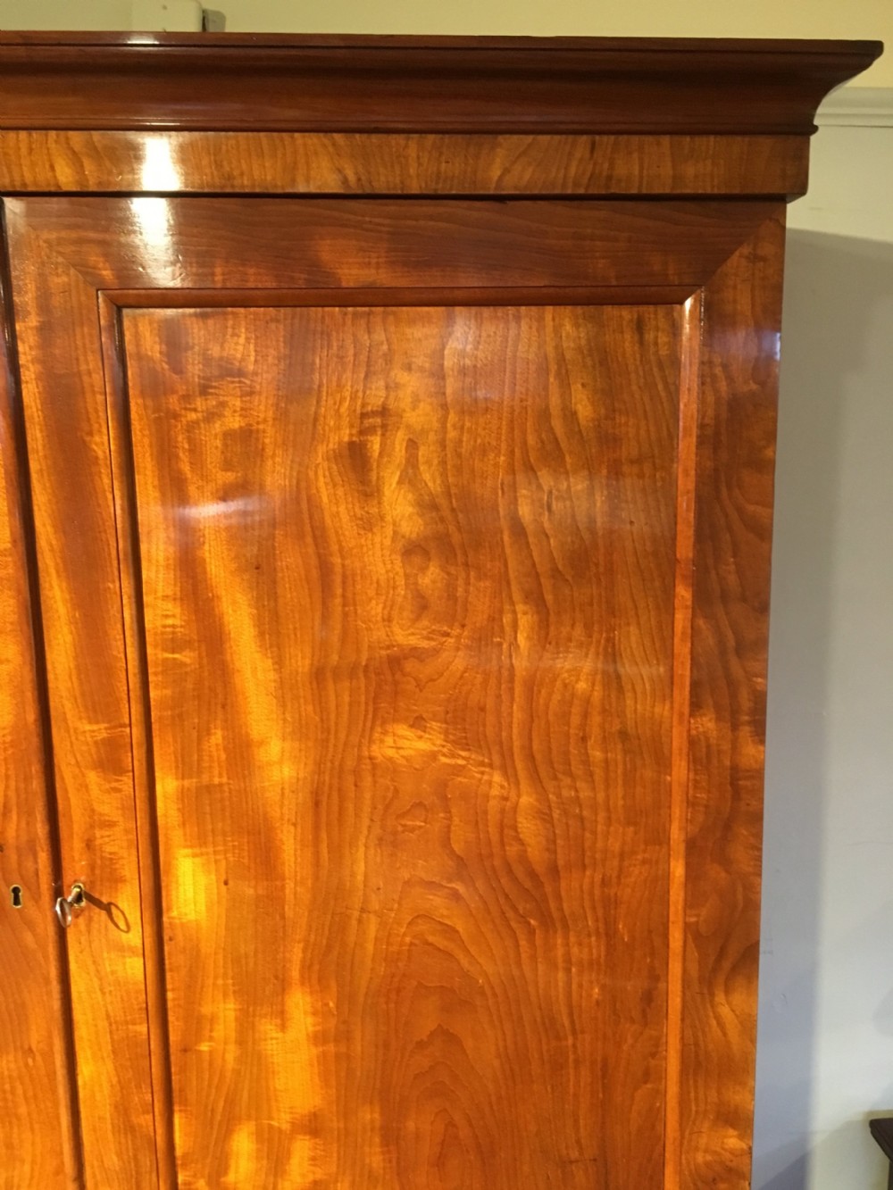 Mahogany linen press  View V