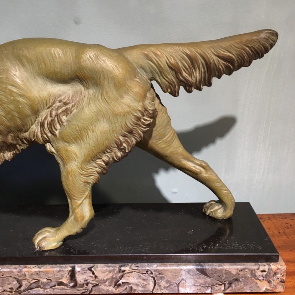 Art Deco spelter figure of a dog  View III