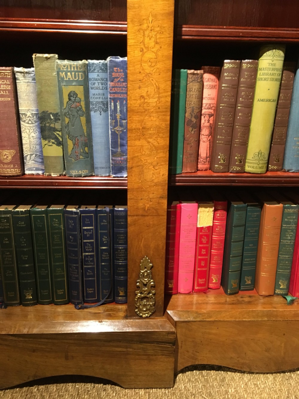 Victorian breakfront bookcase  View V