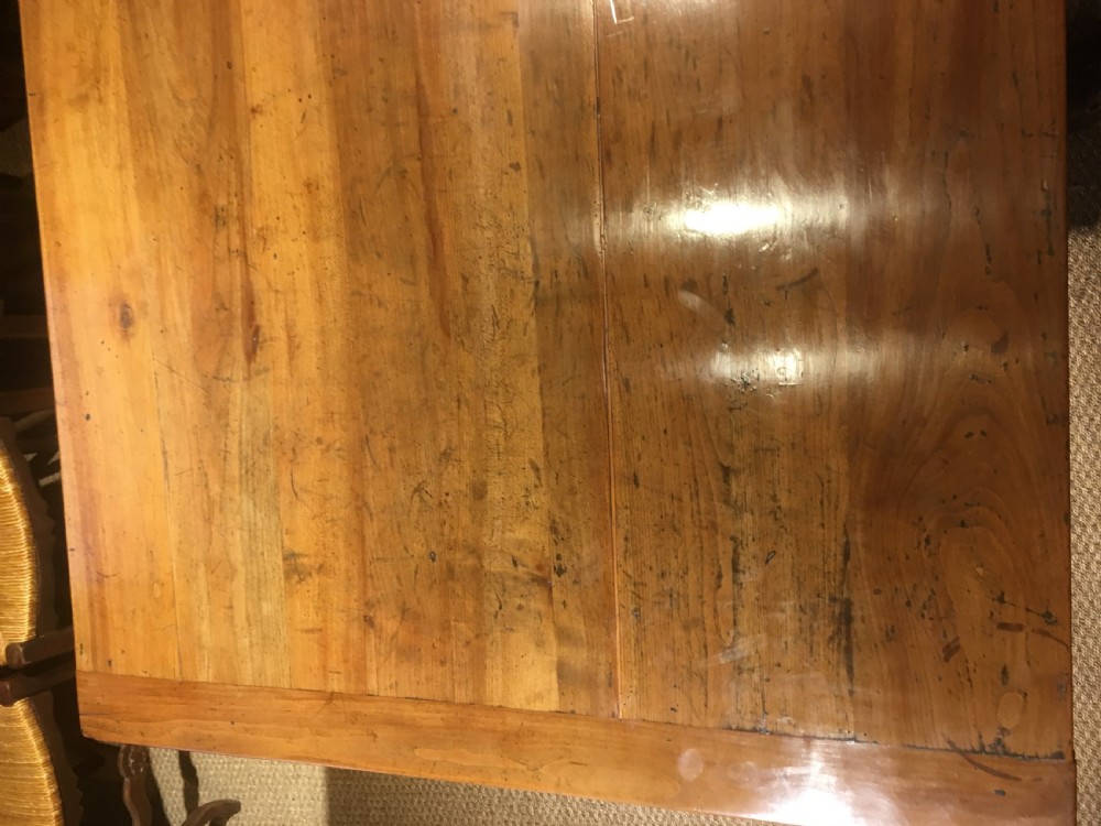 Long and wide cherrywood farmhouse table  View III