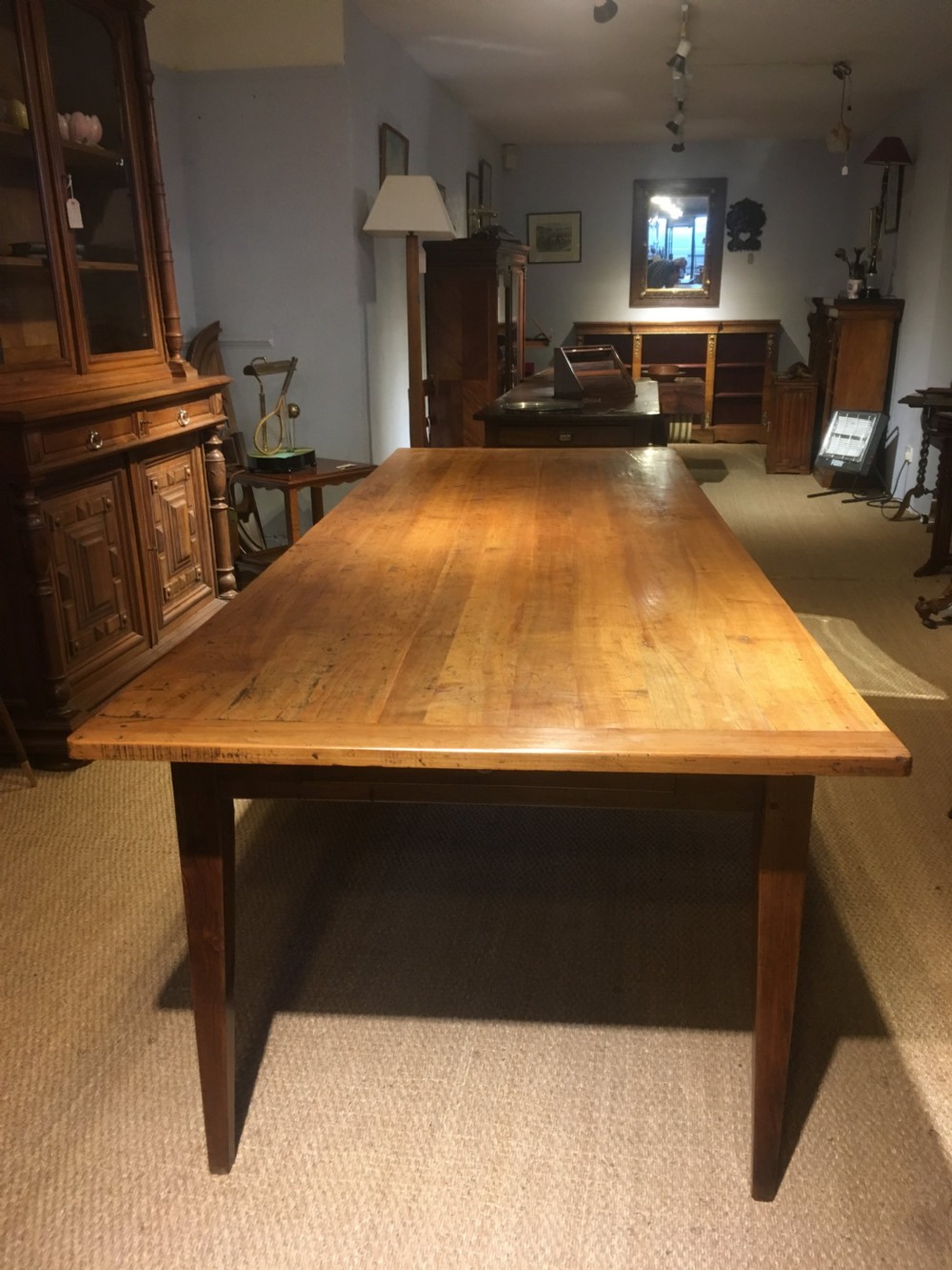 Long and wide cherrywood farmhouse table  View VI
