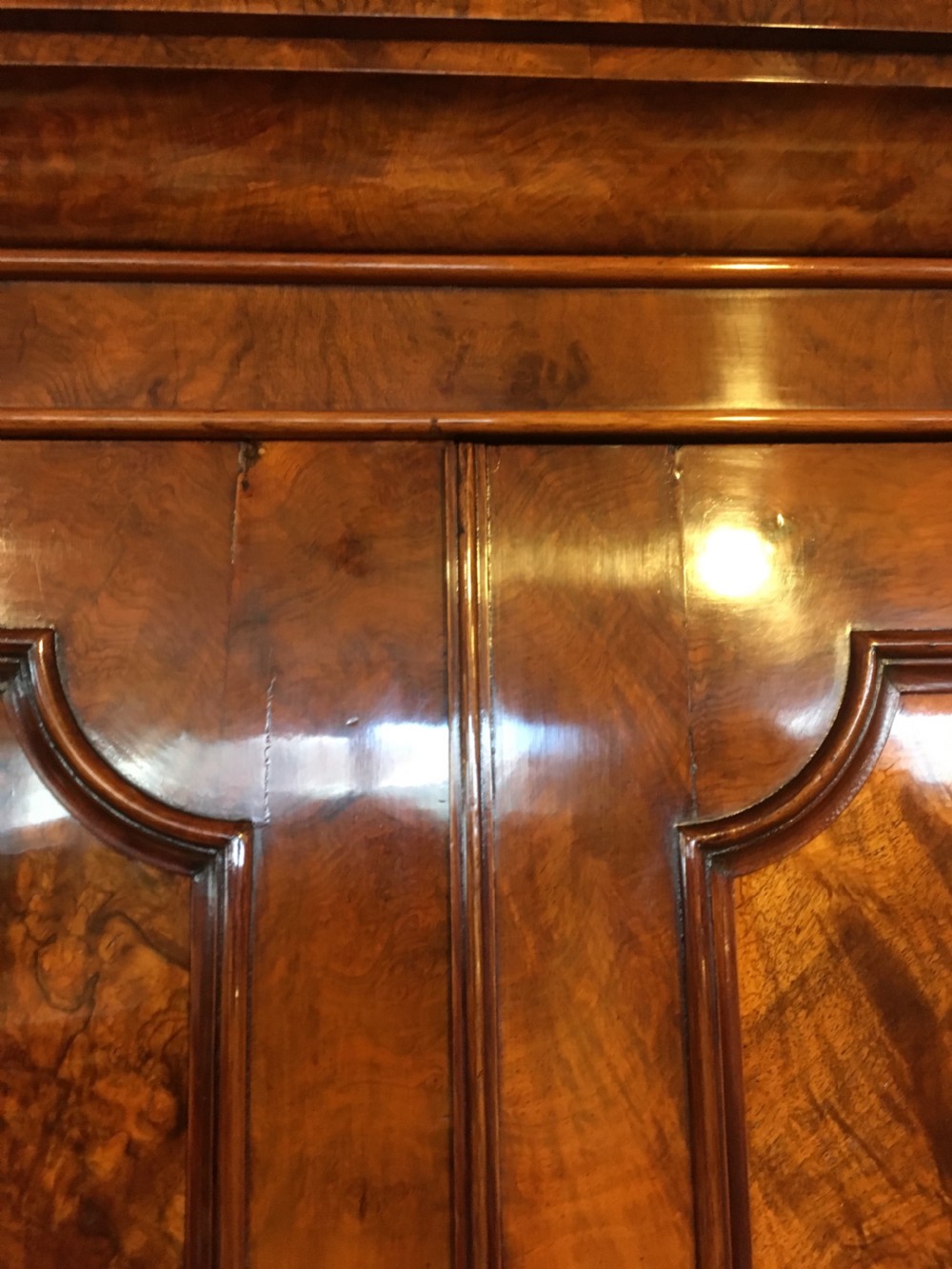 Victorian walnut linen press  View VII