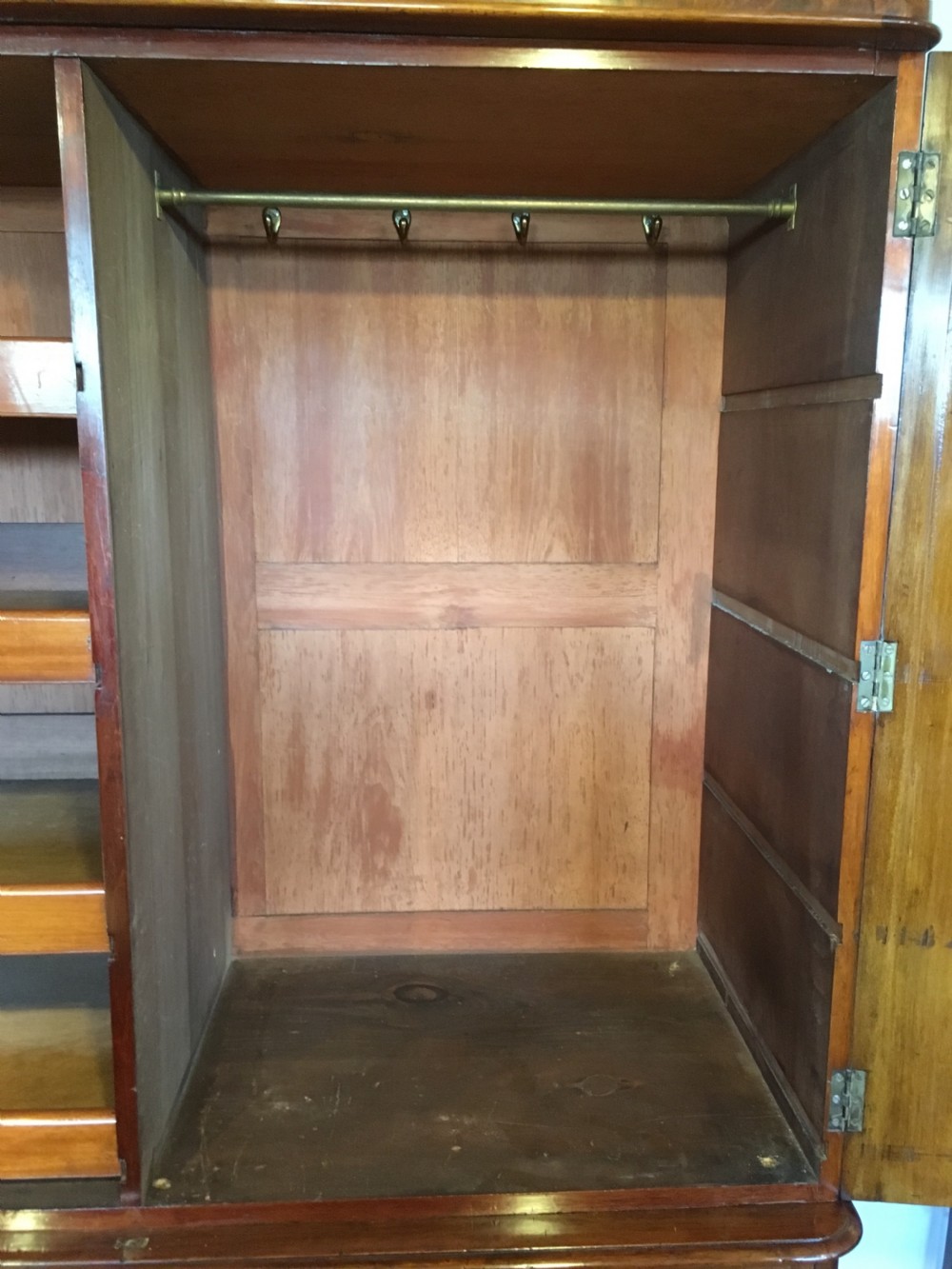 Victorian walnut linen press  View XI