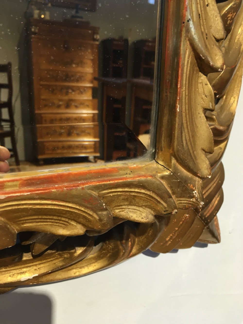 Antique gilt mirror  View II