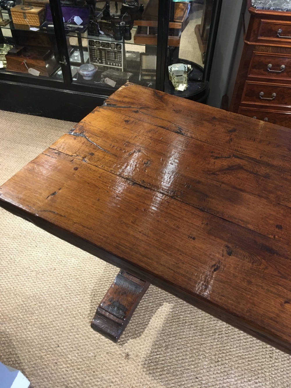 Oak refectory table  View III