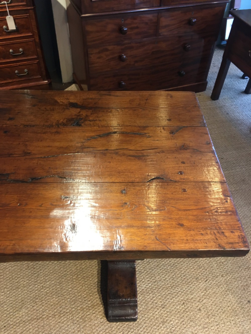 Oak refectory table  View VI