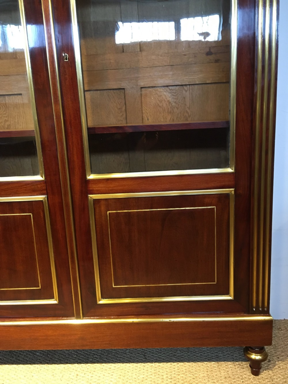 Mahogany 2 door bookcase   View II