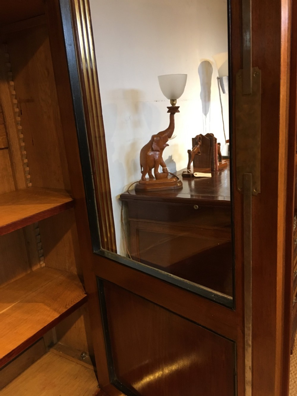 Mahogany 2 door bookcase   View IX