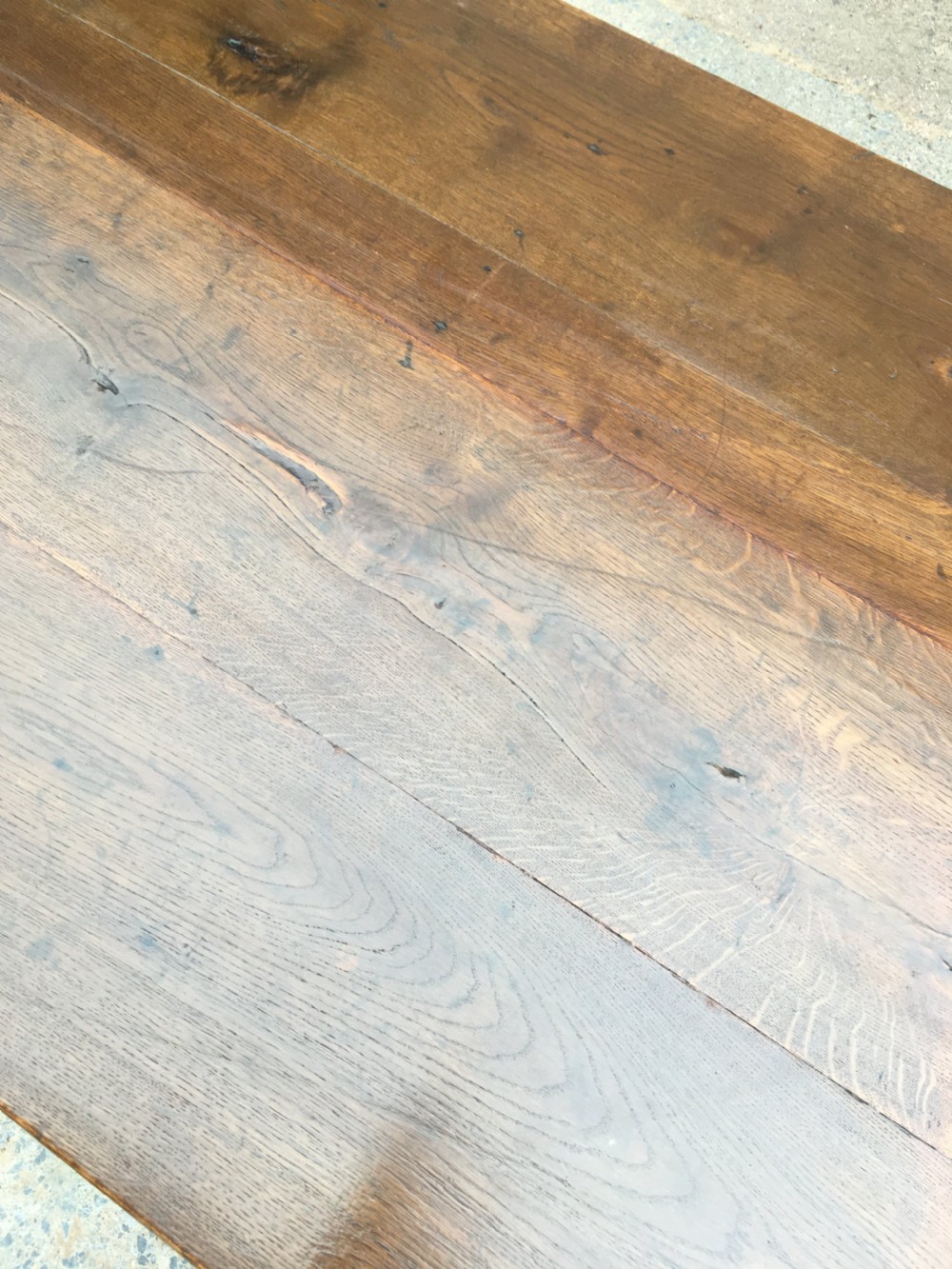 Oak farmhouse table with 3 drawers   View VI