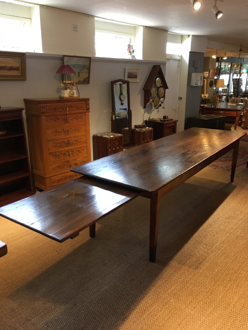Chestnut farmhouse table 3 meters long  View X