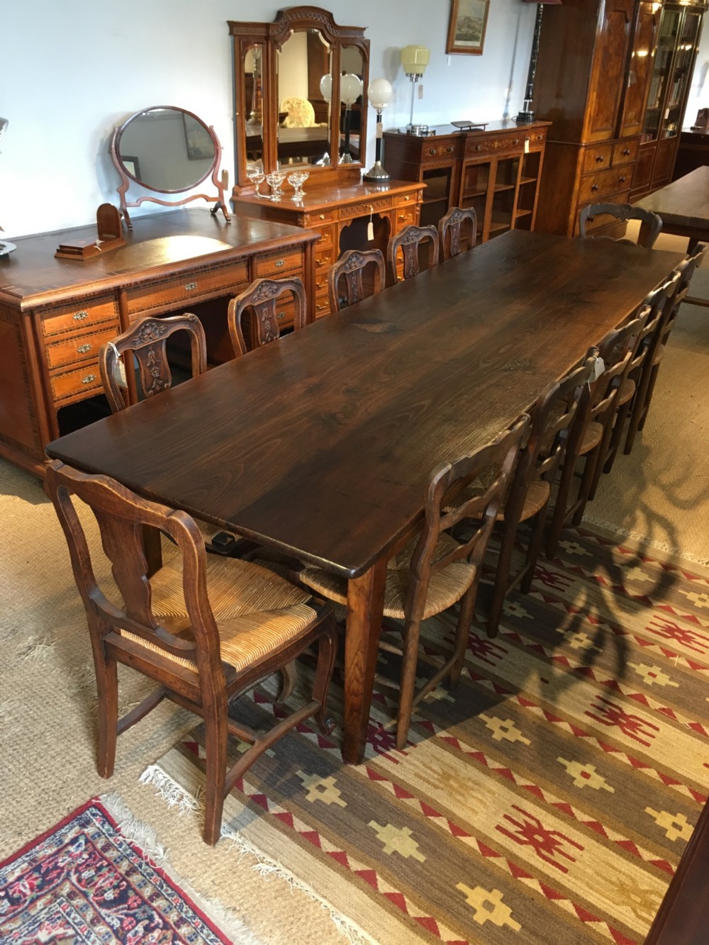 Chestnut farmhouse table 3 meters long  View XVI
