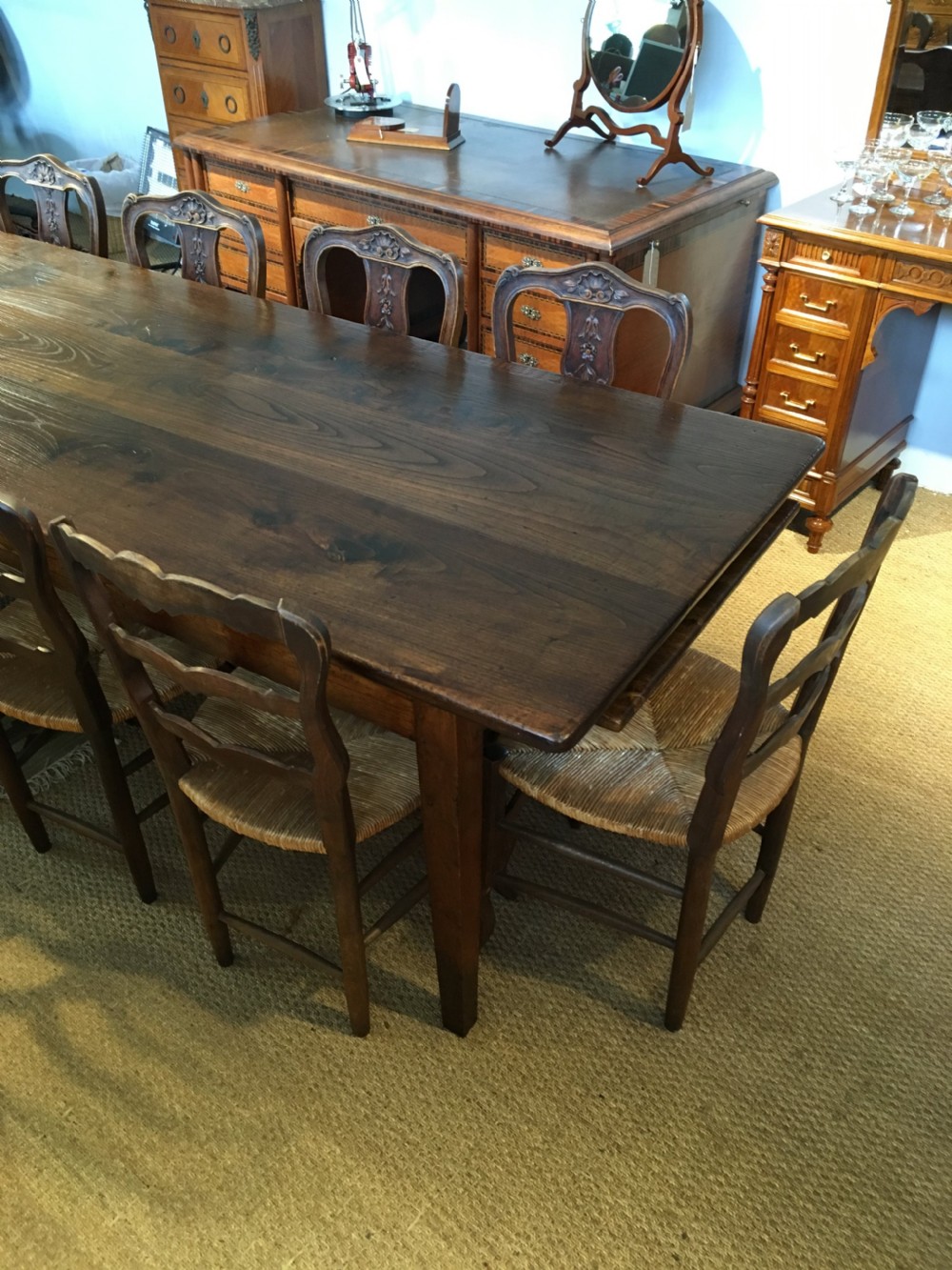 Chestnut farmhouse table 3 meters long  View XVII