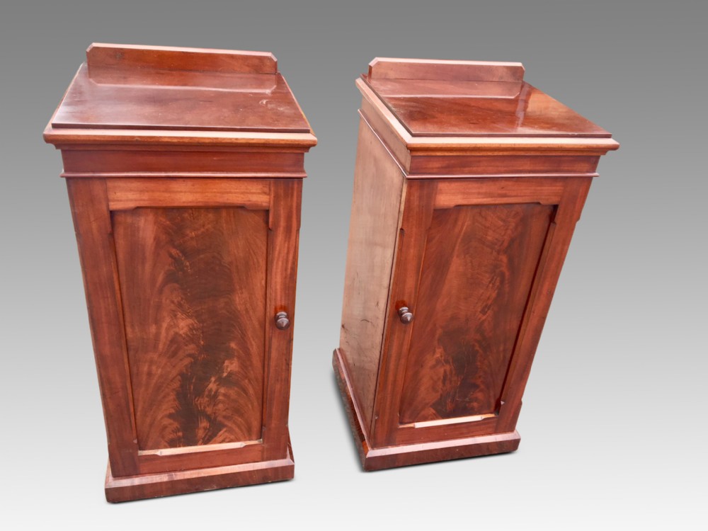 Mahogany Bedside Cabinets. 19th century 