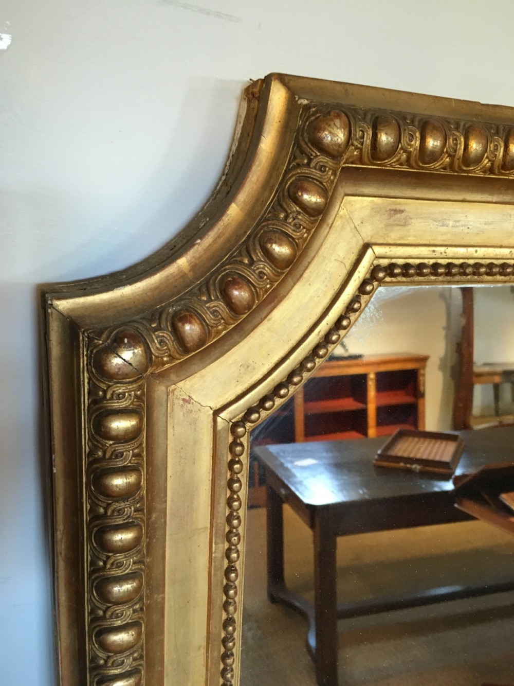 Large antique gilt mirror   View II