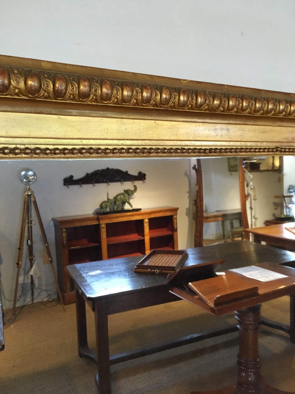 Large antique gilt mirror   View VIII