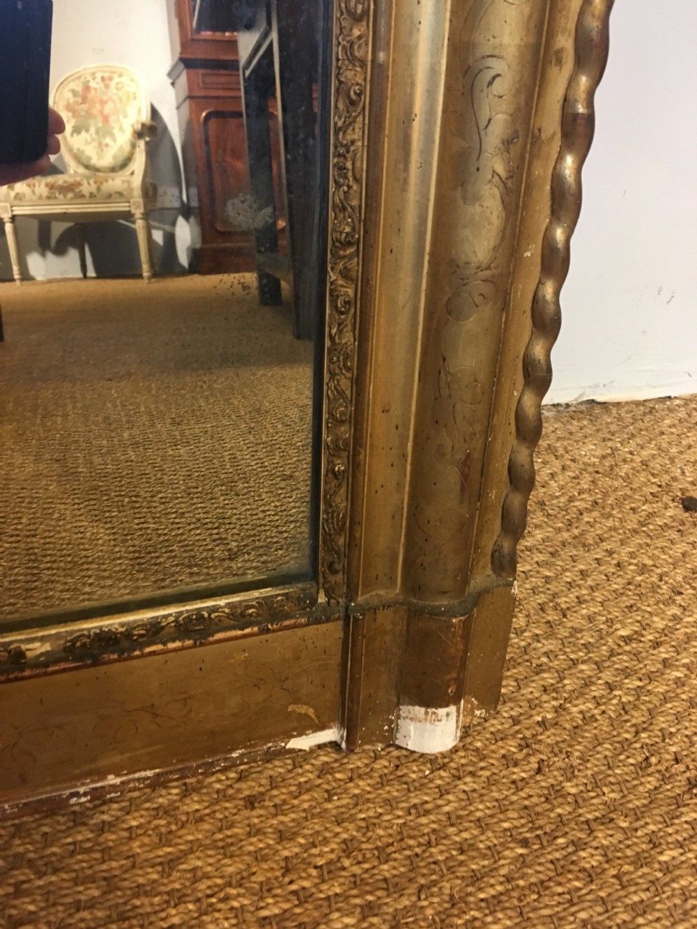 Antique gilt mirror  View II