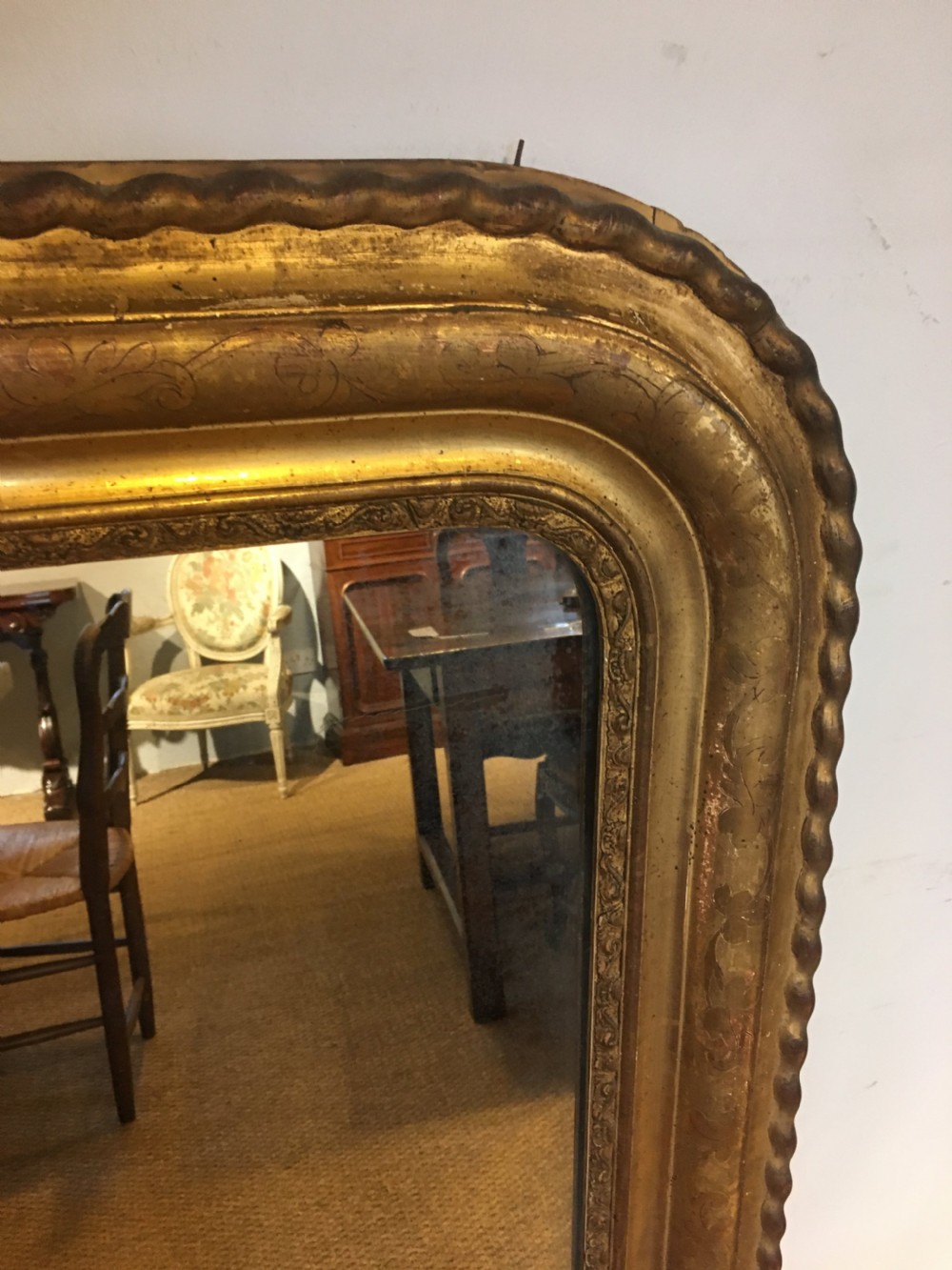 Antique gilt mirror  View VII
