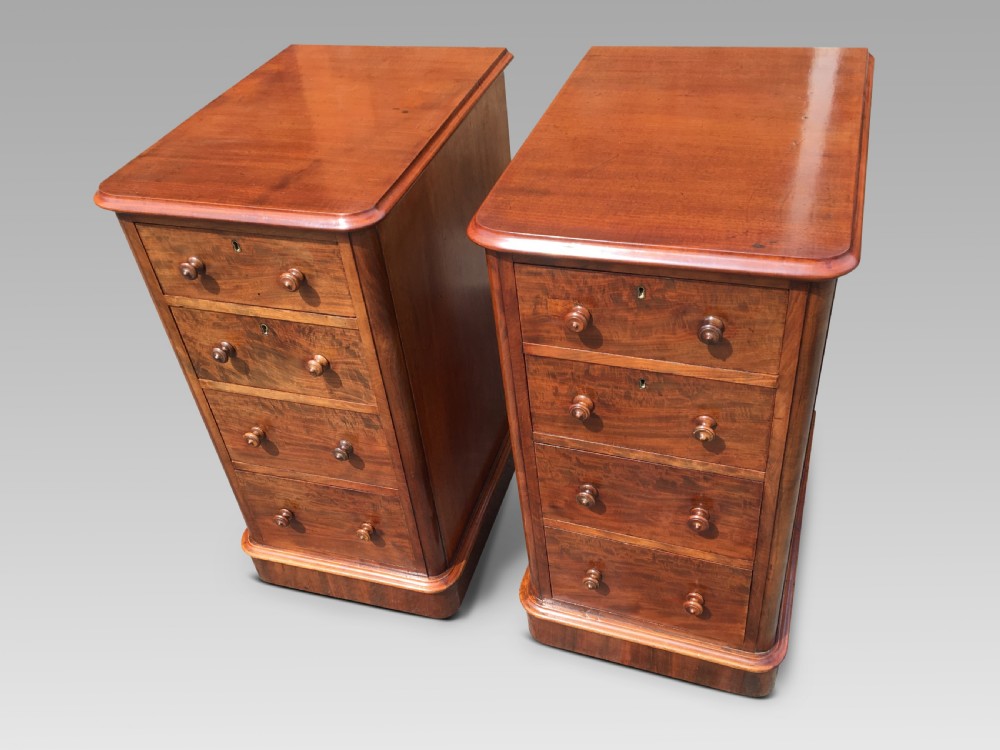  Bedside cabinets. Mahogany C 1870 View V