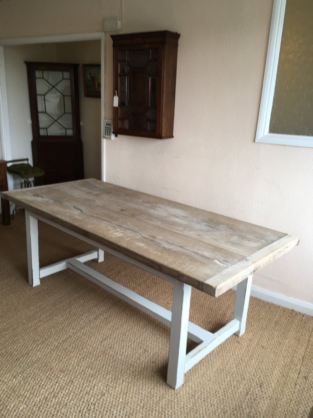 Oak farmhouse table  View X