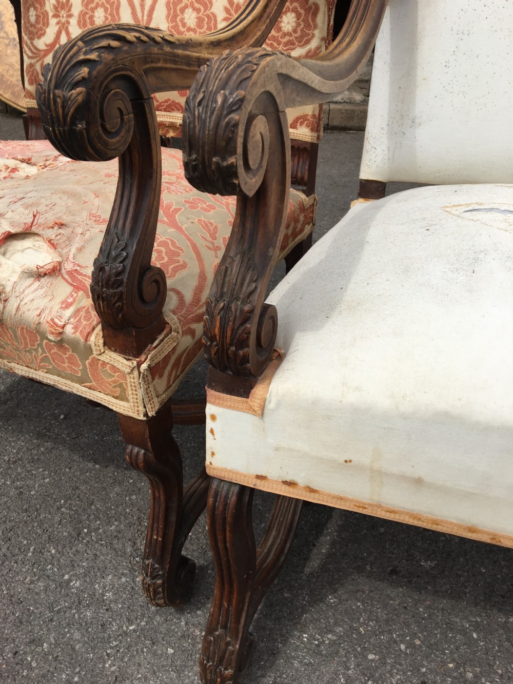  Arm Chairs x 4. French Walnut. c 1880 View VI