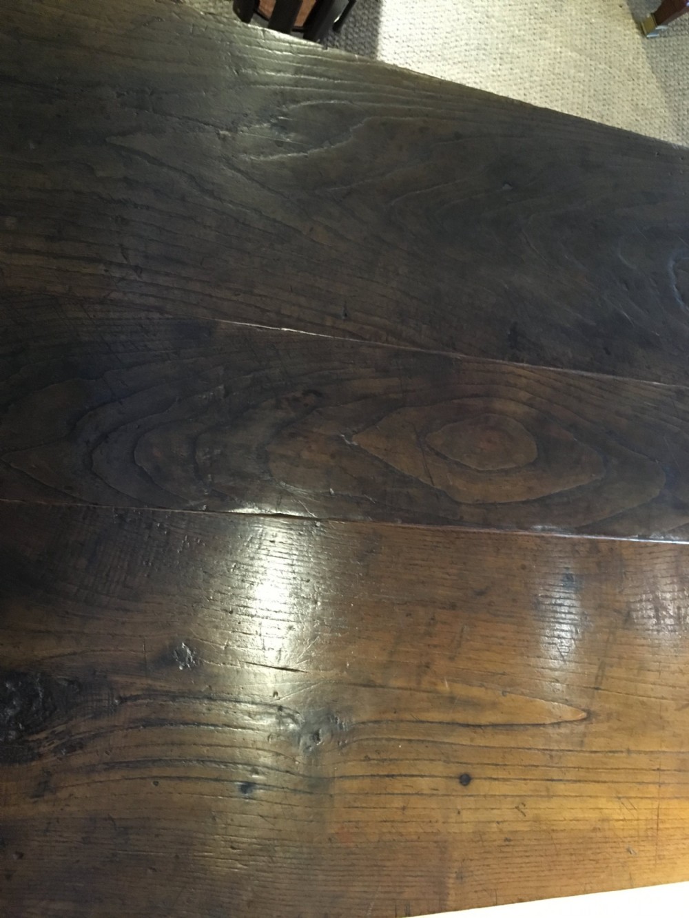 Chestnut farmhouse table  View II