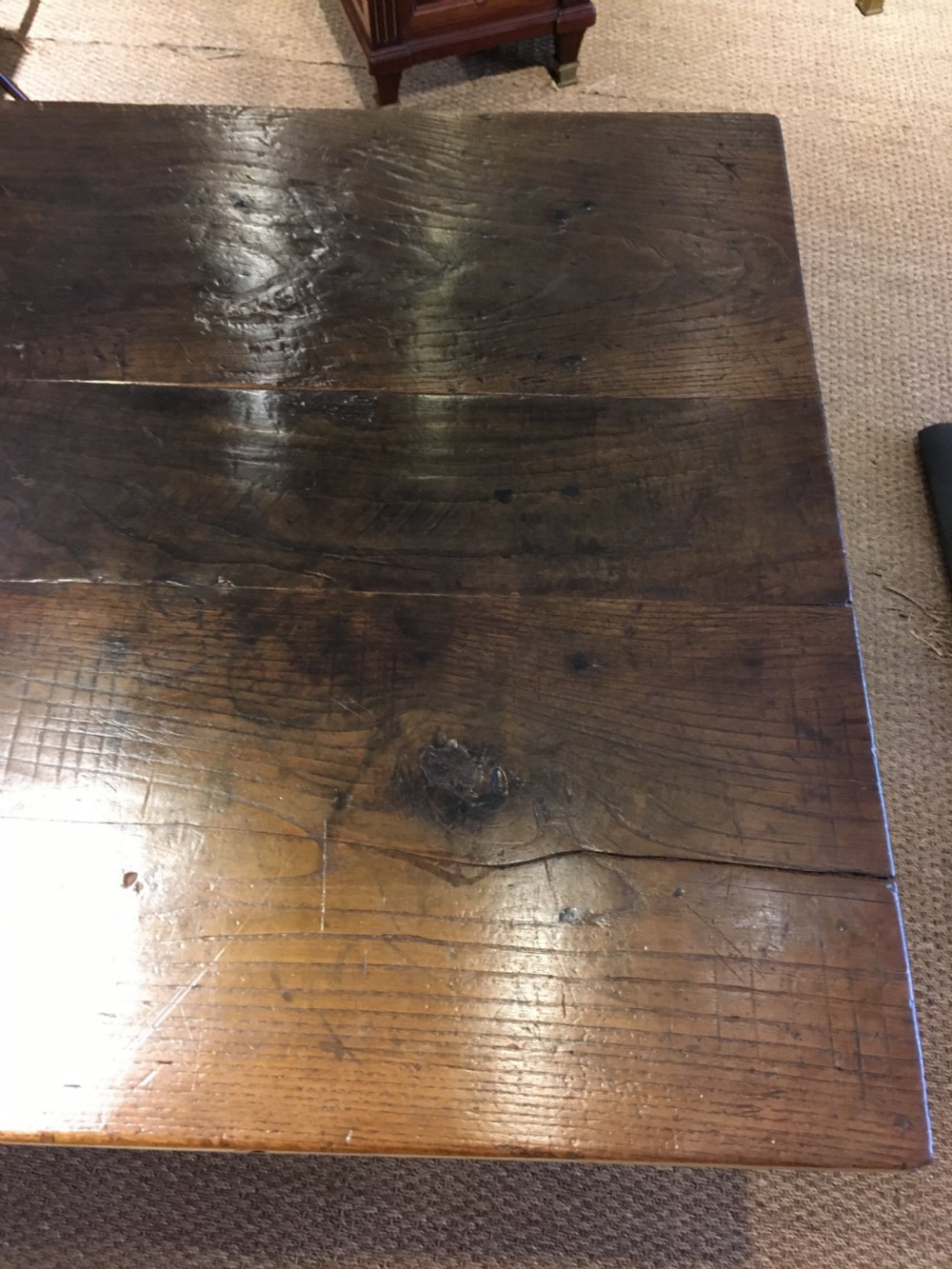 Chestnut farmhouse table  View X