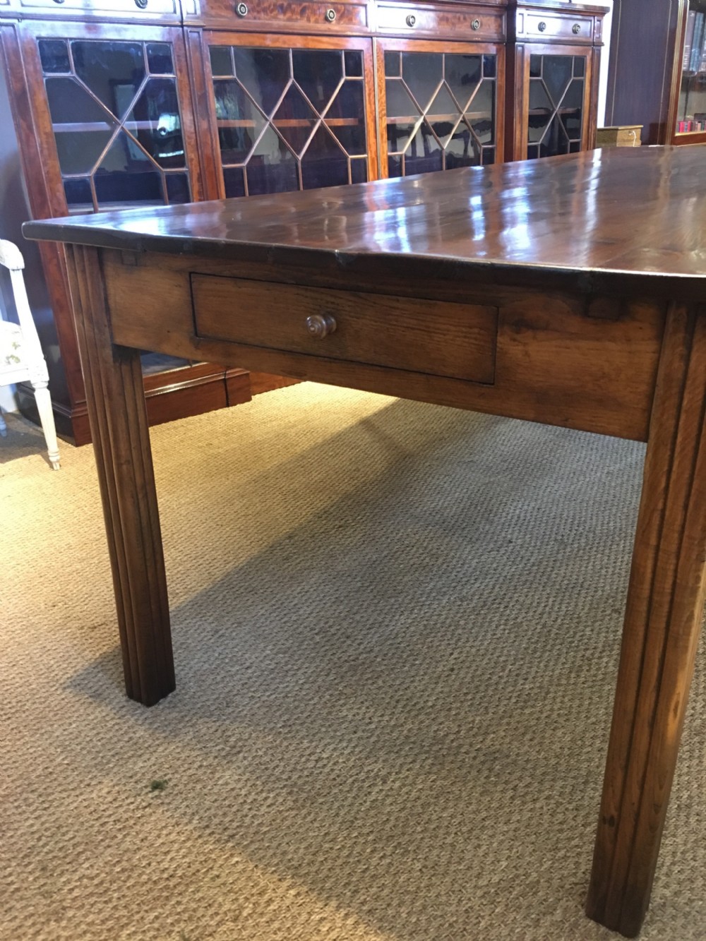 Farmhouse table chestnut  View III
