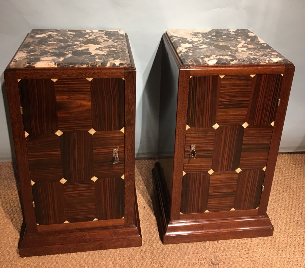 Pair of art deco bedside  cabinets  View II
