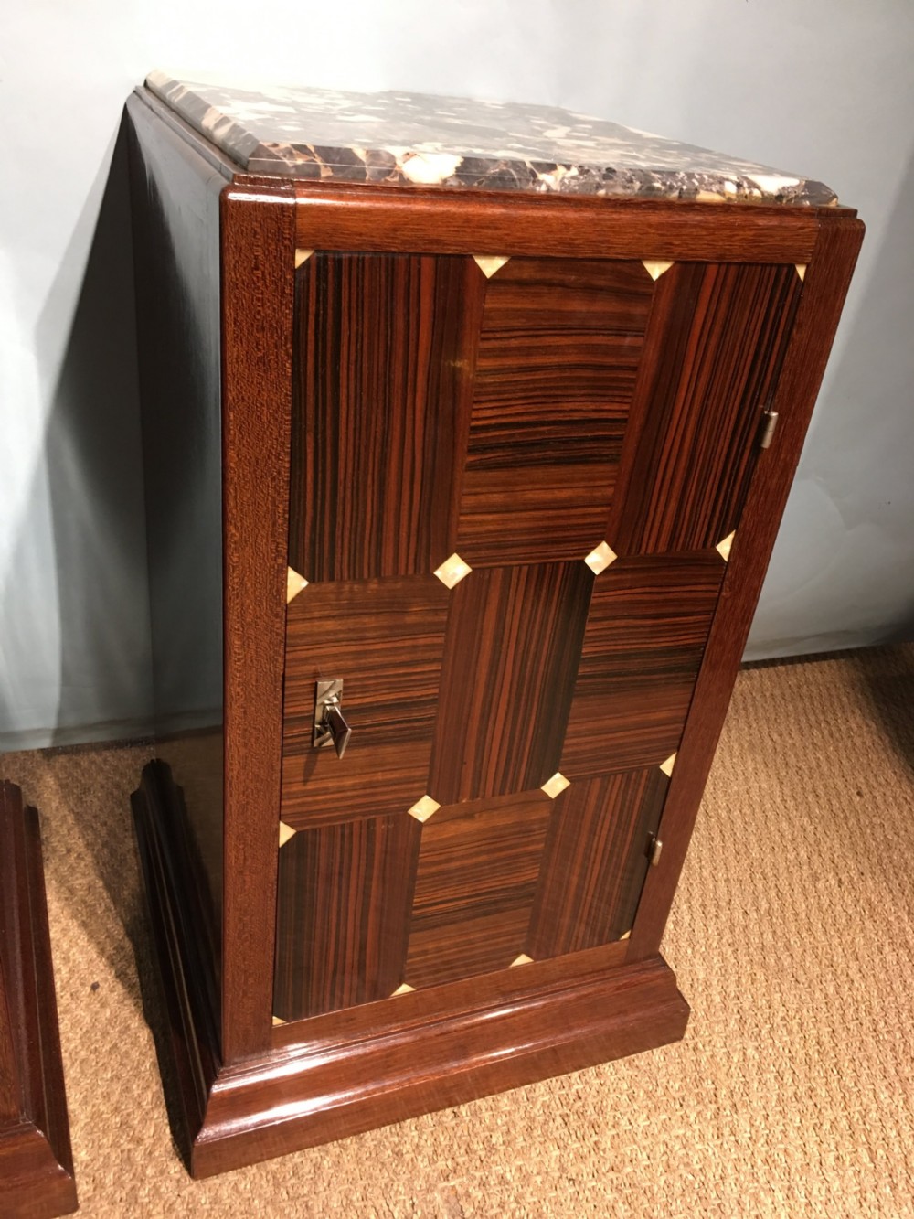 Pair of art deco bedside  cabinets  View III