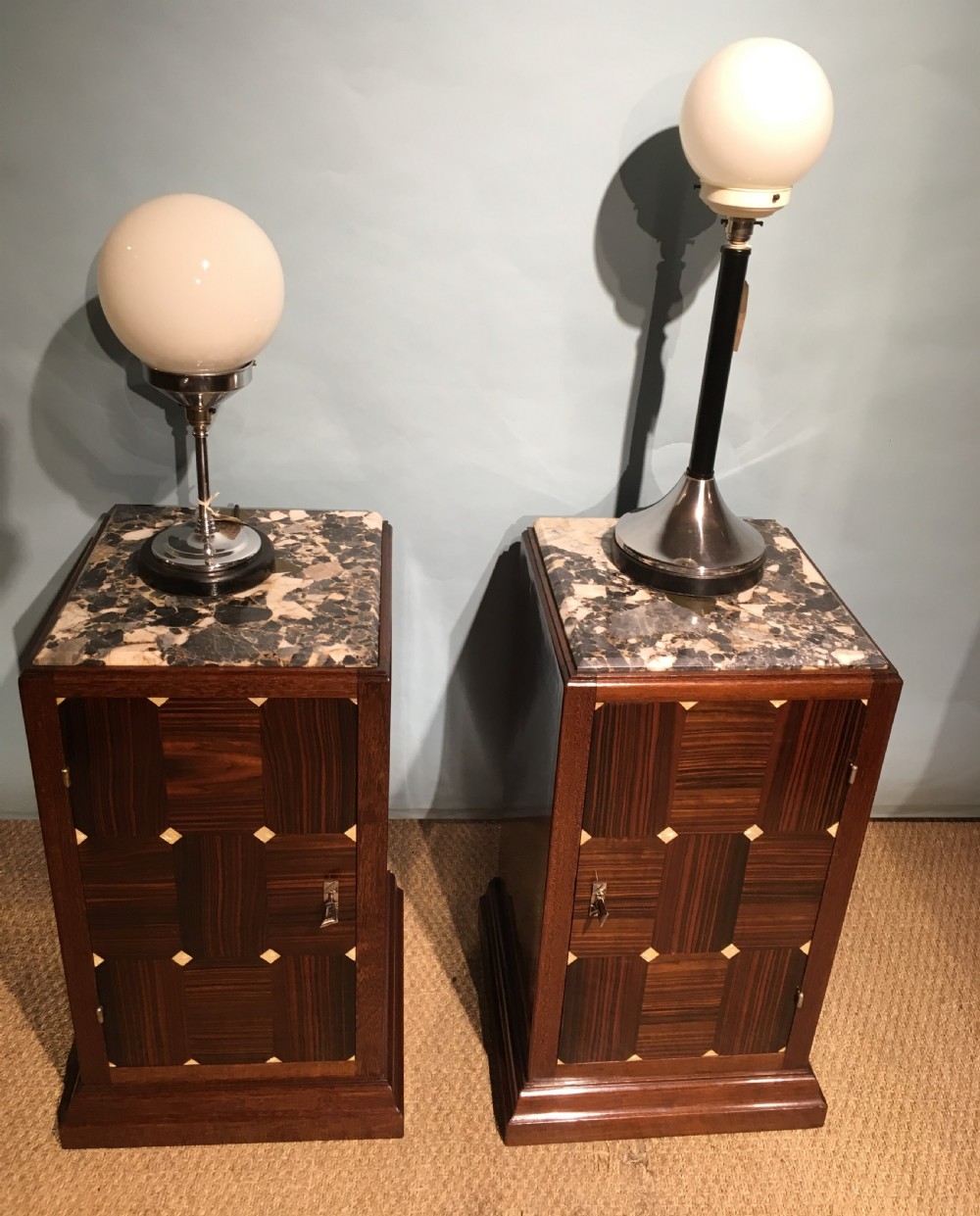 Pair of art deco bedside  cabinets  View VI