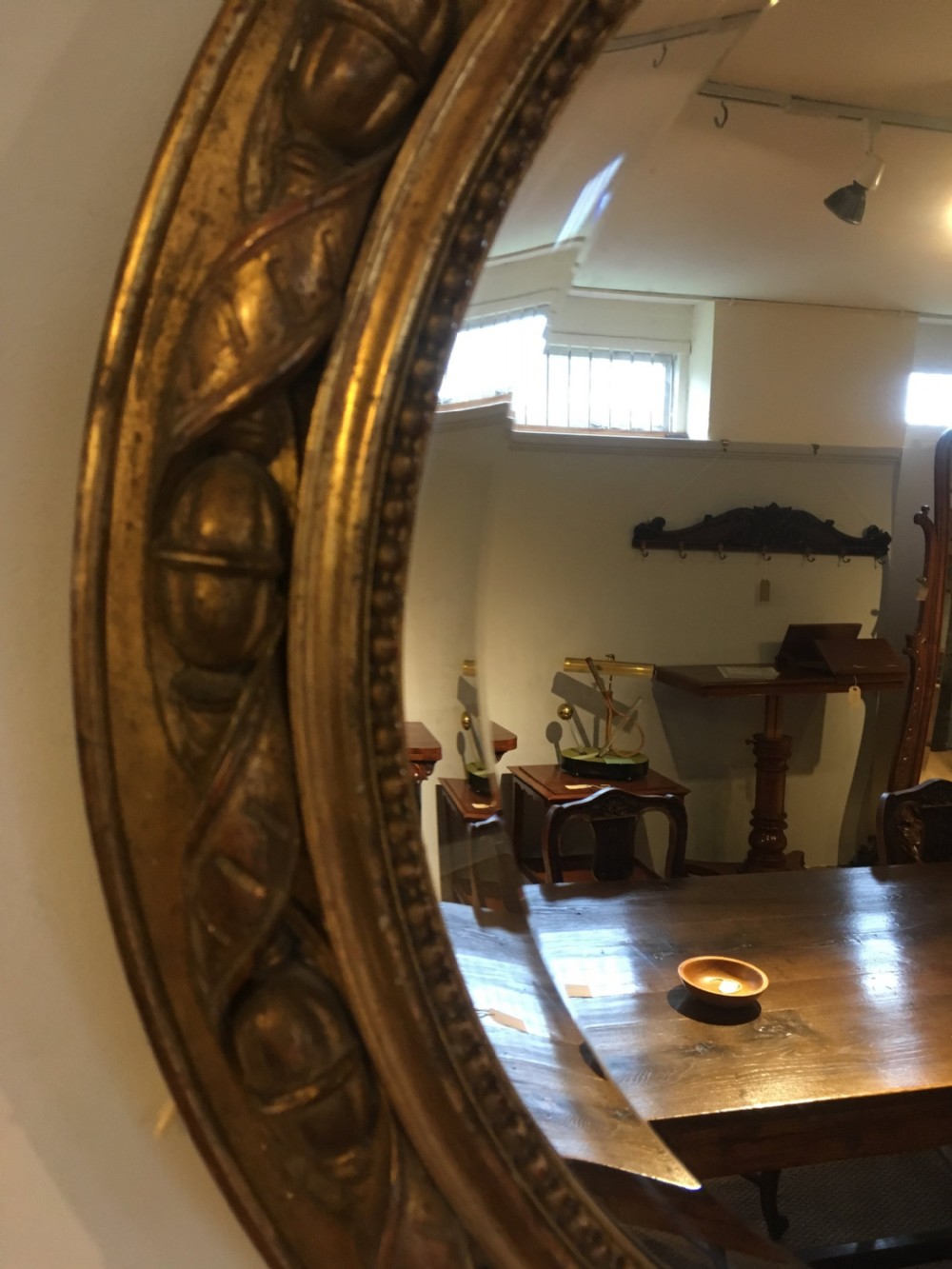 antique oval gilt mirror  View III
