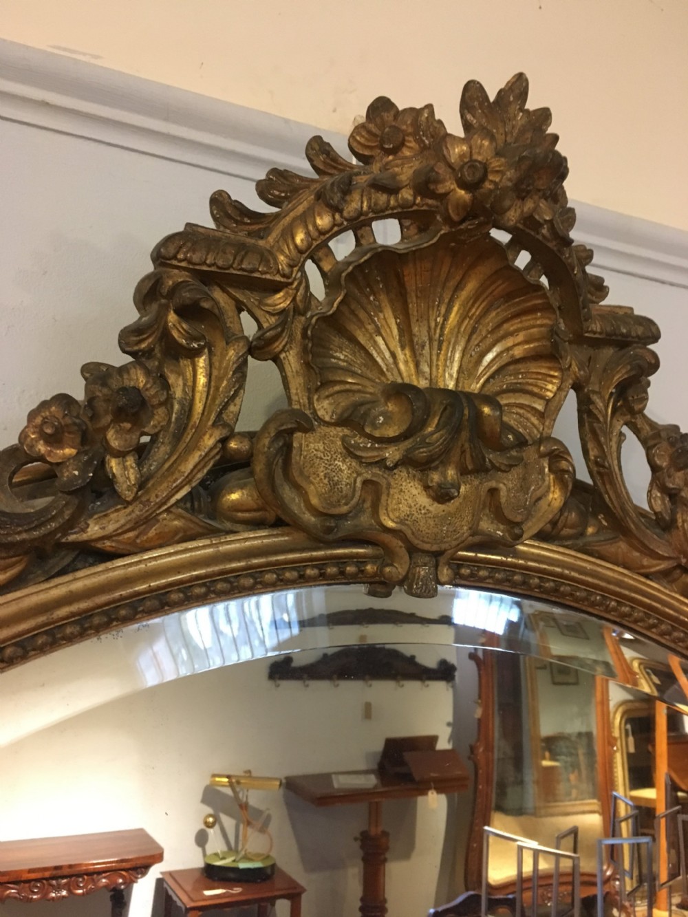 antique oval gilt mirror  View IV