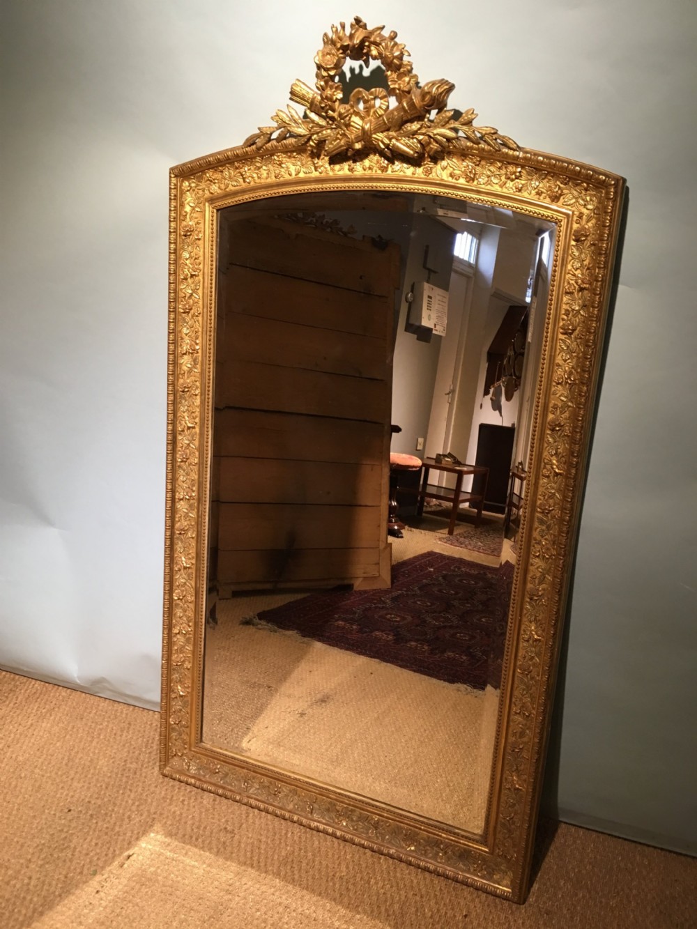 Late 19th century gilt mirror 