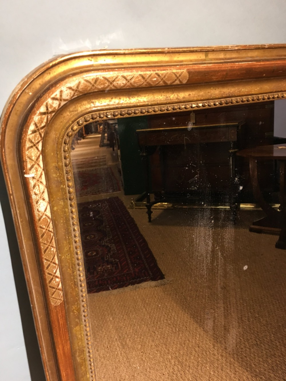 antique gilt mirror 38 x 27 inches  View II