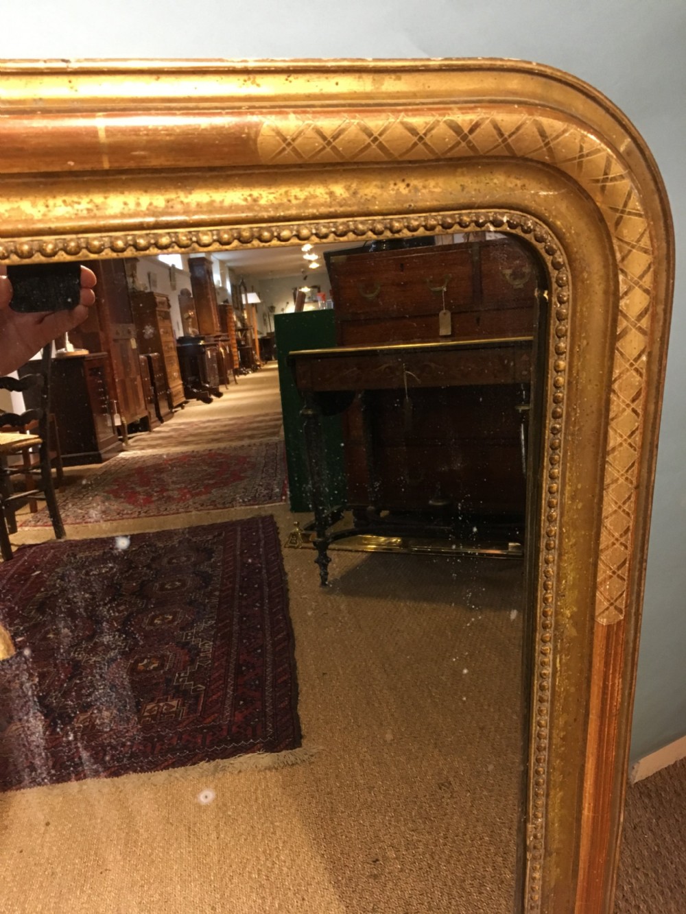 antique gilt mirror 38 x 27 inches  View III