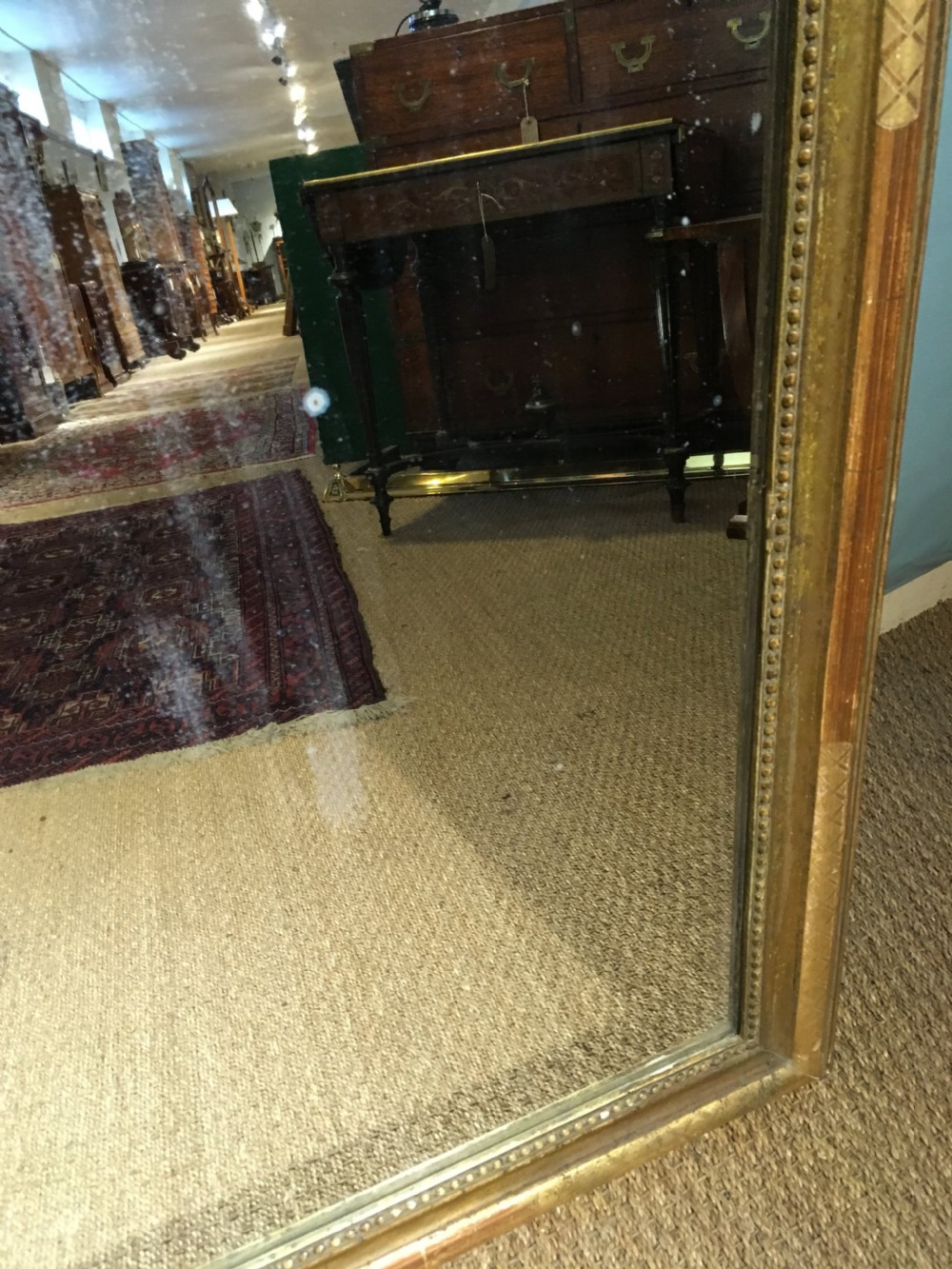 antique gilt mirror 38 x 27 inches  View IV