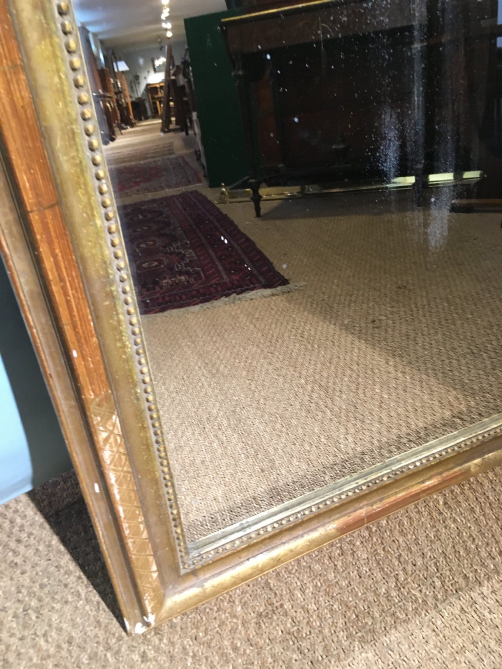 antique gilt mirror 38 x 27 inches  View V