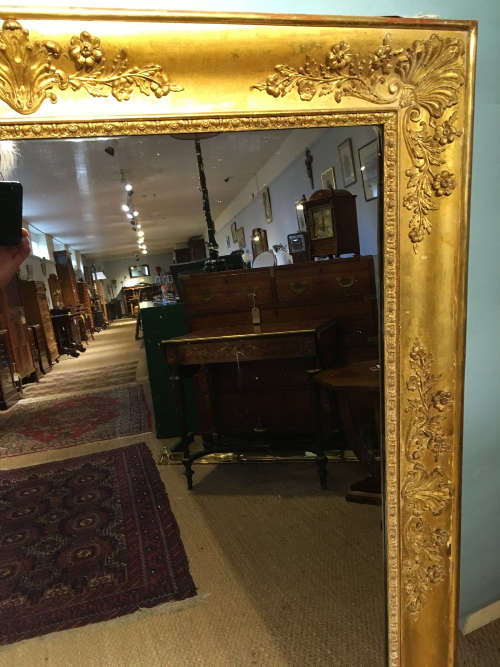 19th century gilt mirror 51x40 inches  View III