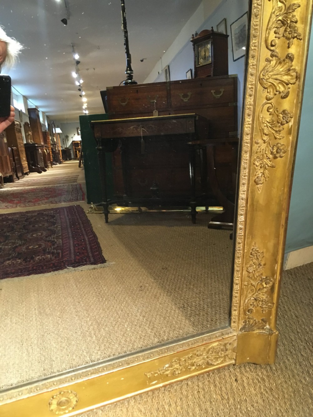 19th century gilt mirror 51x40 inches  View IV