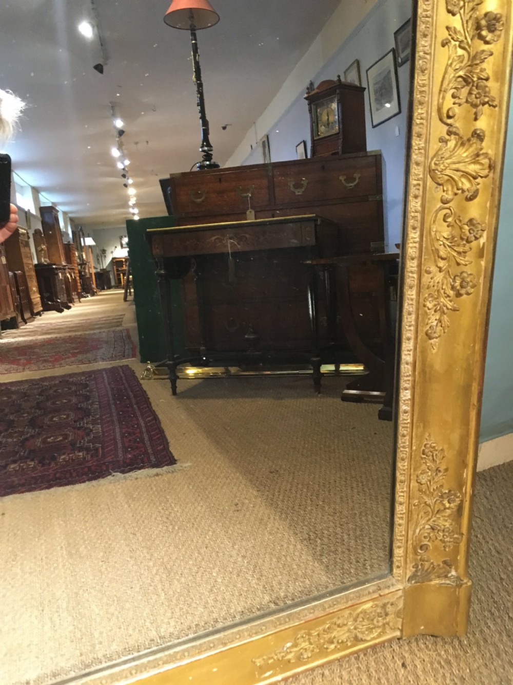 19th century gilt mirror 51x40 inches  View V