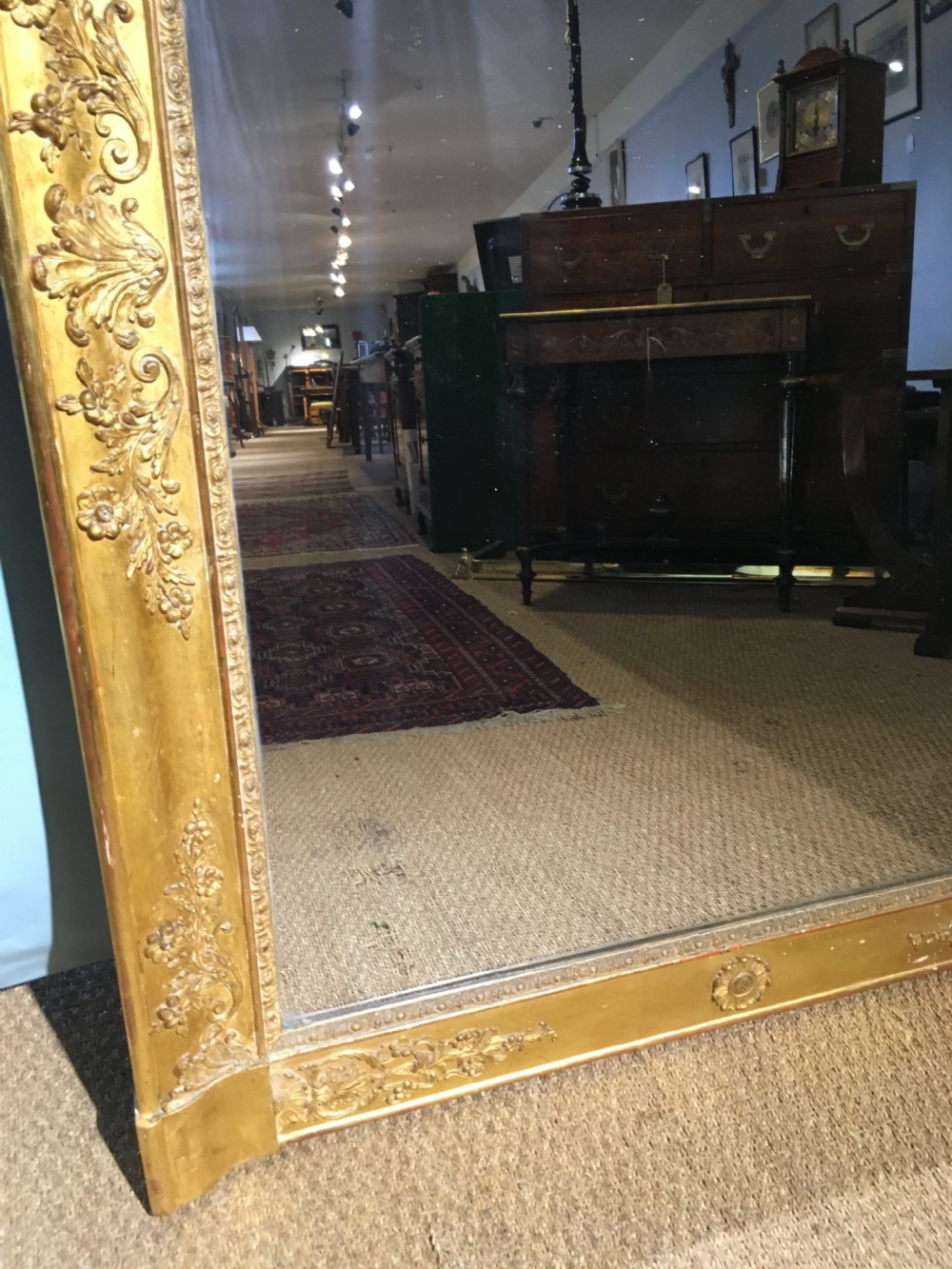 19th century gilt mirror 51x40 inches  View VI