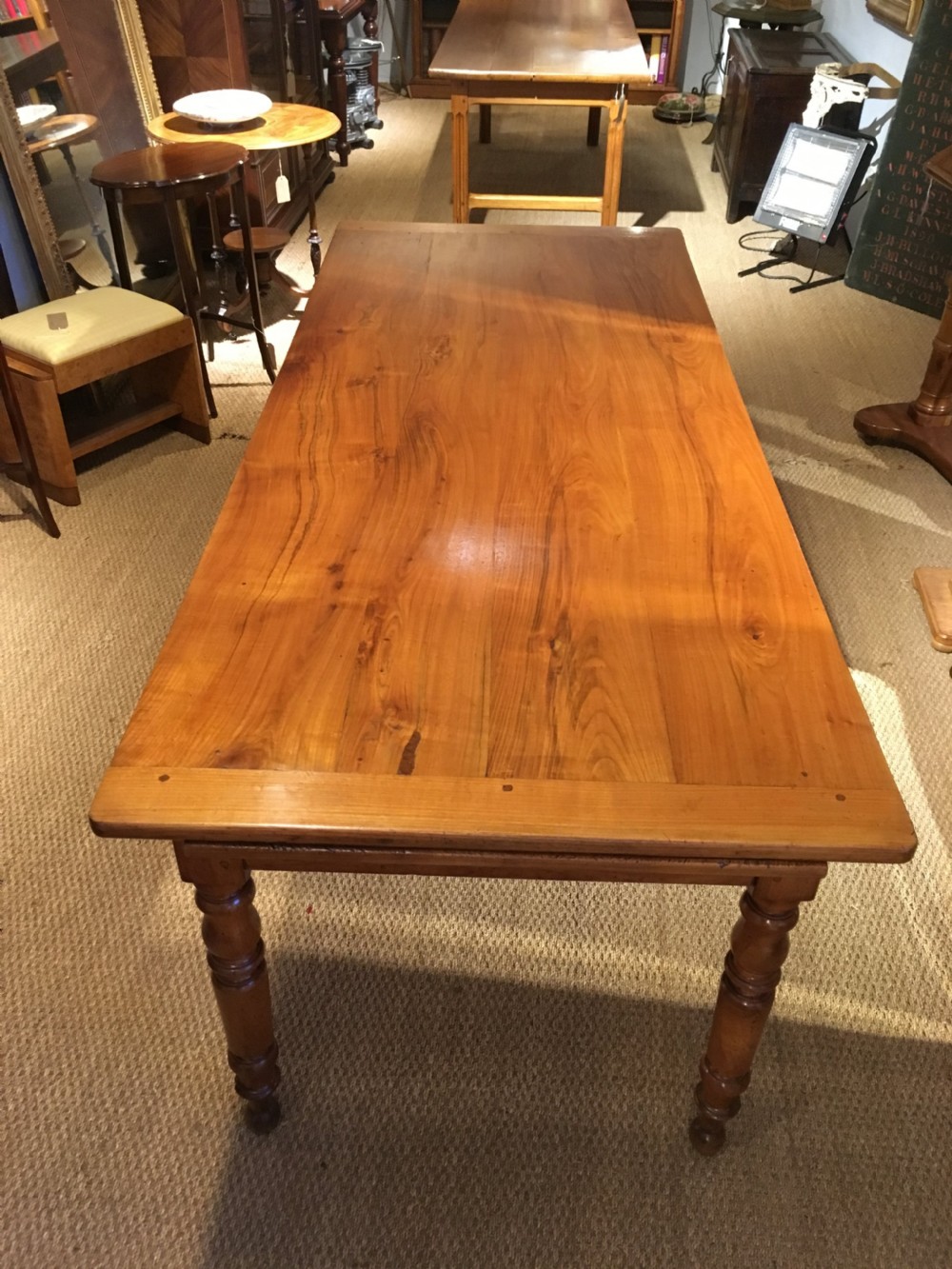 Cherrywood farm table turned legs 2 meters 