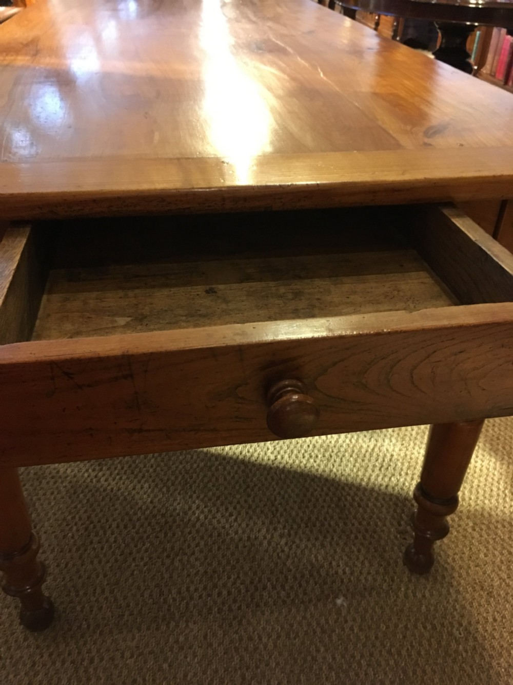 Cherrywood farm table turned legs 2 meters  View X